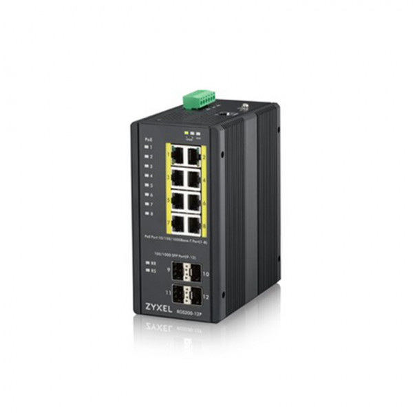 12-port GbE Managed PoE Switch